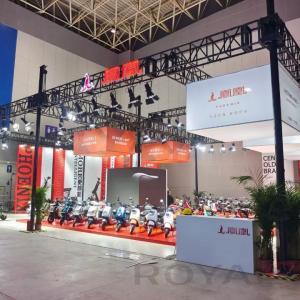 Six strengths of black powder coated aluminum truss used for trade show 